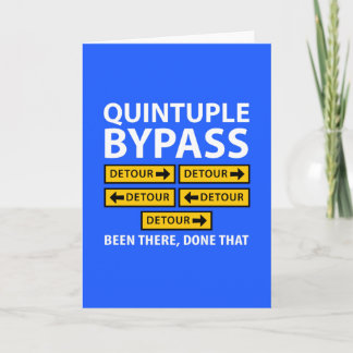 Tarjeta Quintuple Bypass Cirugía Detour Rótulos Funny