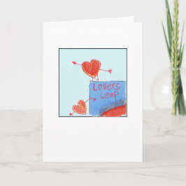 Tarjeta Quirky Lovers' Leap Illustrated