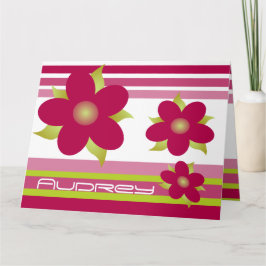Tarjeta Quirky Raspberry Floral Birday Card