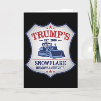 Tarjeta Quitanieves Trump Remoción de Copo de Nieve Trump