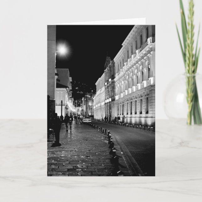 Tarjeta Quito en Night Blank Notecard (Anverso)