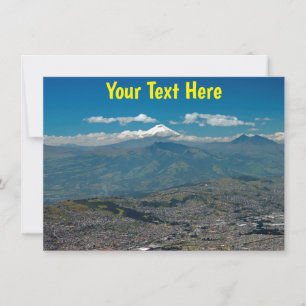 Tarjeta Quito y Cotopaxi personalizable