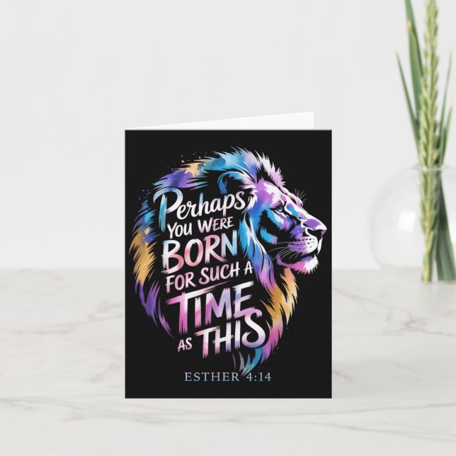 Tarjeta Quizás Naciste Para Un Tiempo Como Este Ester (Anverso)