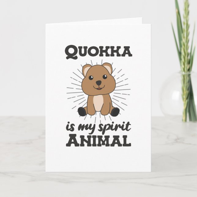 Tarjeta Quokka es mi animal espiritual - Cute Quokkas Vint (Anverso)