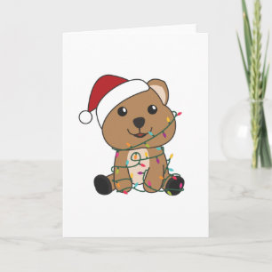 Tarjeta Quokka Navidad Nieve Animales de invierno Quokkas