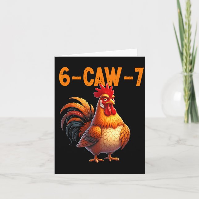 Tarjeta Quote Rooster 67 Meme Funny Chicken Humor  (Anverso)