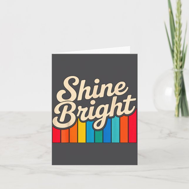 Tarjeta Quote Shine Positive Bright Smile (Anverso)