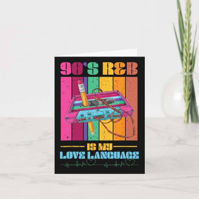 Tarjeta R&amp de 90's; b Rnb Music Lover para hombres Chic (Anverso)