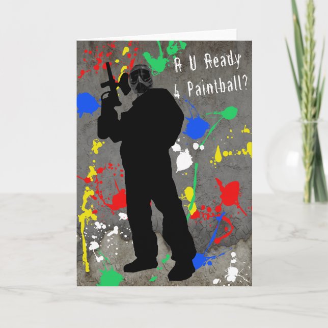 Tarjeta ¿R U alistan 4 Paintball? (Anverso)