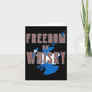 Tarjeta Rabbie Burns Cita Libertad Whisky Colores Escocese