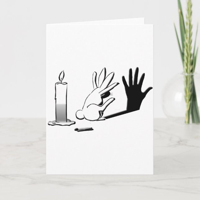 Tarjeta Rabbit de sombra por LightIllusions.com (Anverso)
