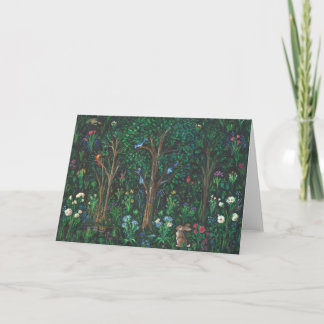 Tarjeta "Rabbit in Forest." (Full Painting) Greeting Card