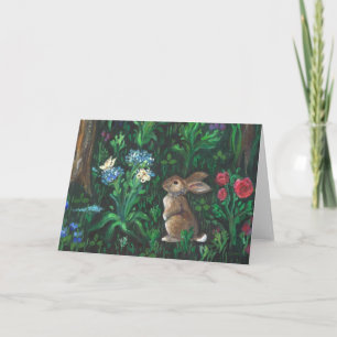 Tarjeta "Rabbit in Forest." (Rabbit Detail) Greeting Card