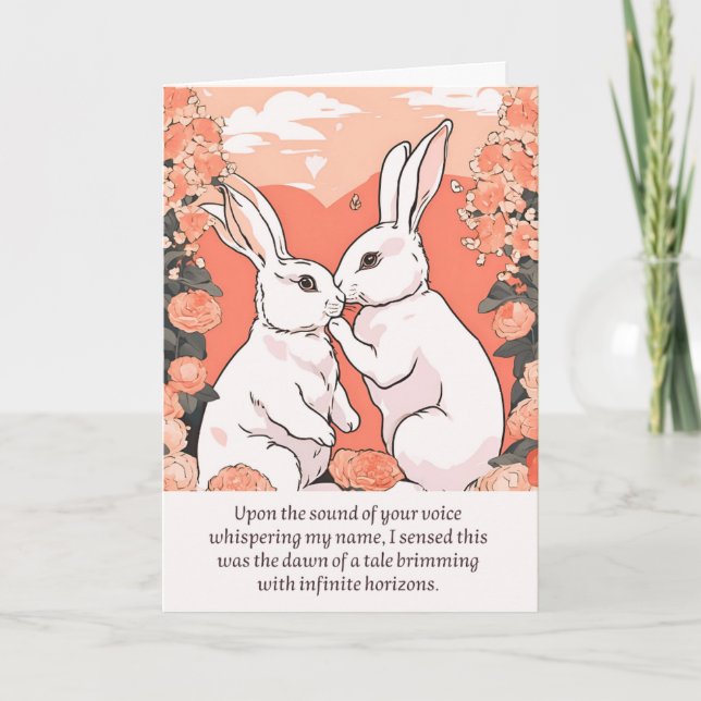 Tarjeta rabbit message happy birthday (Anverso)