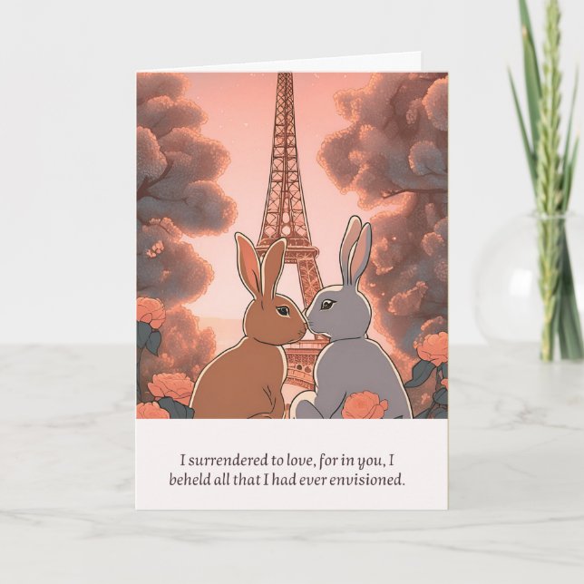 Tarjeta rabbit message happy birthday (Anverso)