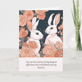 Tarjeta rabbit message happy birthday