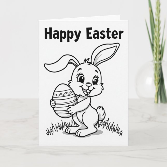 Tarjeta Rabbit Oval Pattern Celebration Card (Anverso)