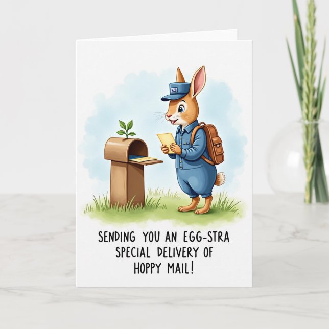 Tarjeta Rabbit Postman Delivery Card (Anverso)