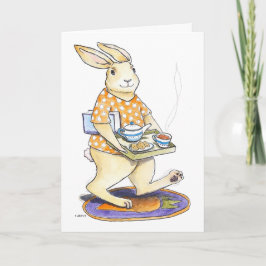 Tarjeta Rabbit Tea Tray Get Well card