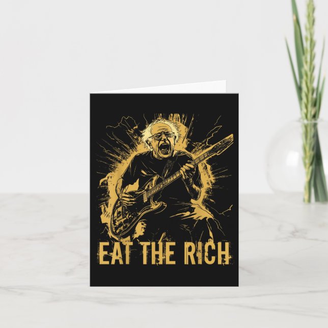 Tarjeta Rabia contra la oligarquía Bernie Sanders contra l (Anverso)