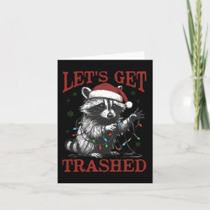 Tarjeta Raccoon, Navidades divertidos, es engañado por San
