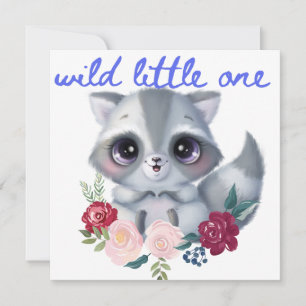 Tarjeta Raccoon Wild Little