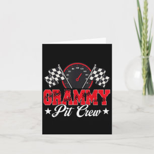 Tarjeta Race Car Birday Party Carreras Familia Grammy Pit