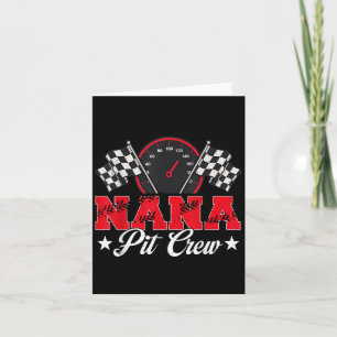 Tarjeta Race Car Birday Party Carreras Familia Nana Pit Cr