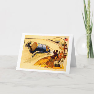 Tarjeta Race Car ~ Vintage Motor Car Poster