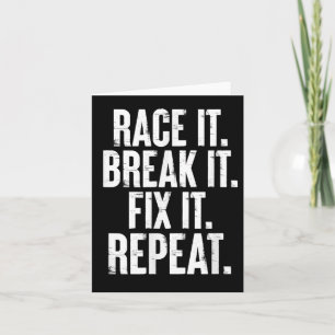 Tarjeta Race It Break It Fix It Repetir Funny Car Carreras