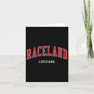 Tarjeta Raceland Louisiana Estilo Universitario 