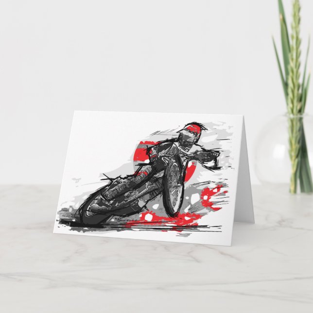 Tarjeta Racer de motocicleta de pista plana de Speway (Anverso)