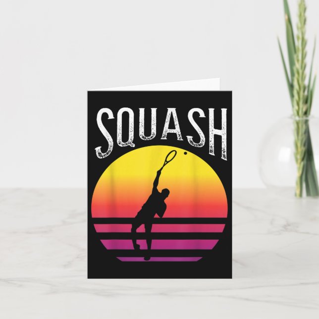 Tarjeta Racket Squash Squash Squash Court Badminton (Anverso)
