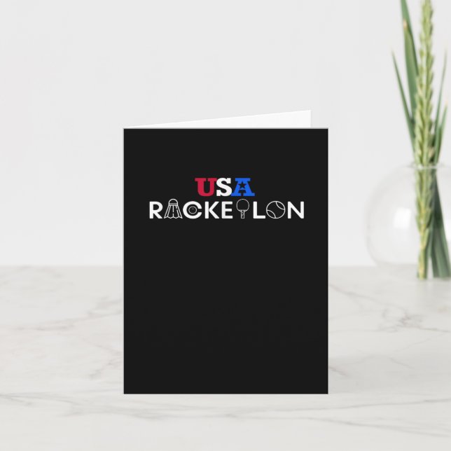 Tarjeta Racketlon - Tenis de mesa Badminton Tenn (Anverso)