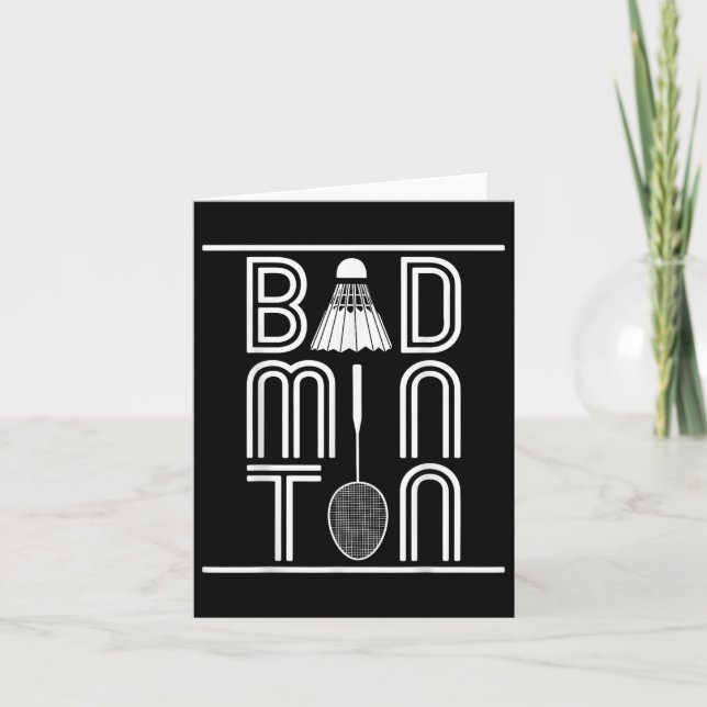 Tarjeta Racquet Smash Shuttle Player Badminton (Anverso)