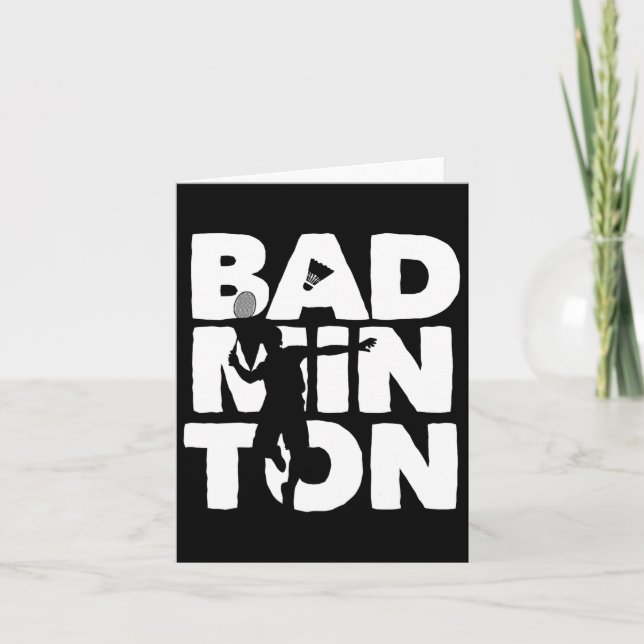 Tarjeta Racquet Smash Shuttle Player Badminton (Anverso)