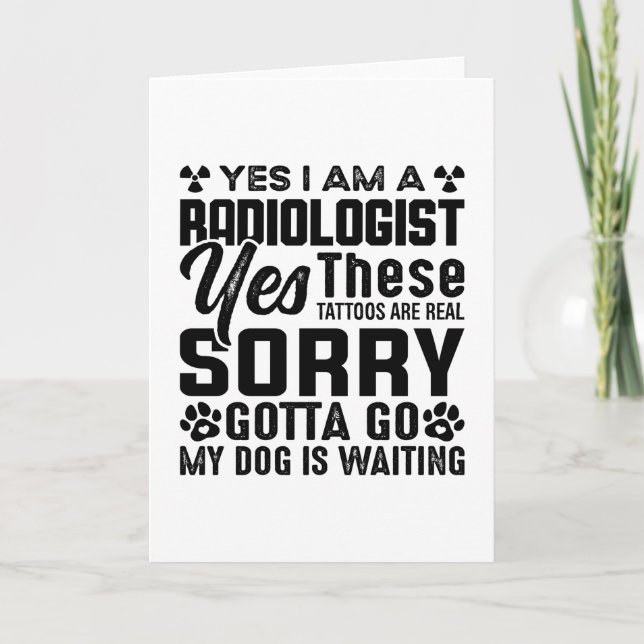 Tarjeta Rad Tech Sí Soy Radiología Radiológica Xray (Anverso)