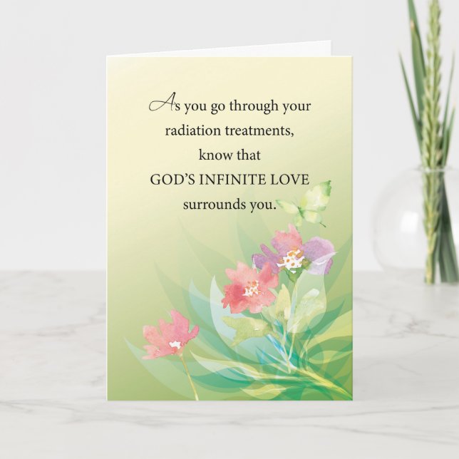 Tarjeta Radiación de cáncer Apoyo religioso Flor de vegeta (Anverso)