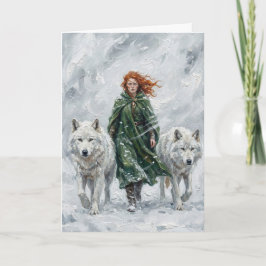 Tarjeta Radiant Peace Dove Lantern Imbolc Snowdrops Art