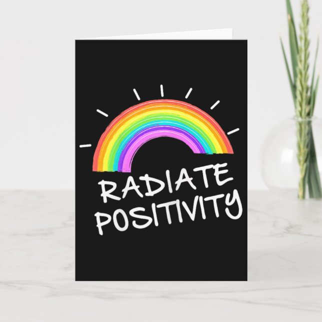 Tarjeta Radiate Positivity Rainbow Casual Funny  (Anverso)