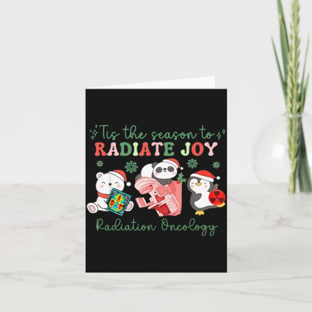 Tarjeta Radiation Therapy Christmas Radiation Therapy Radi (Anverso)