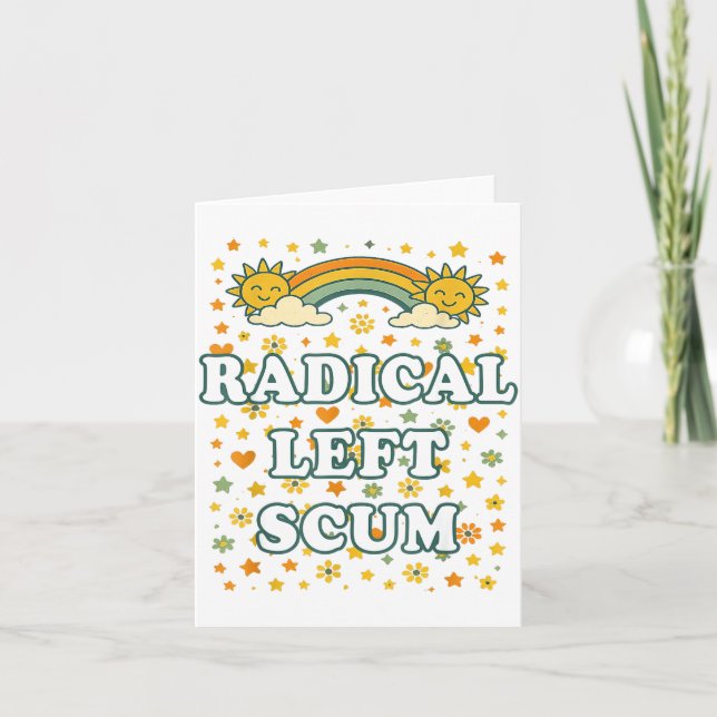 Tarjeta Radical Left S Funny Sarcastic Quote  (Anverso)