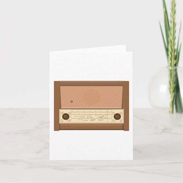 Tarjeta Radio de madera retro de la década de 1940 (Subido por el creador)