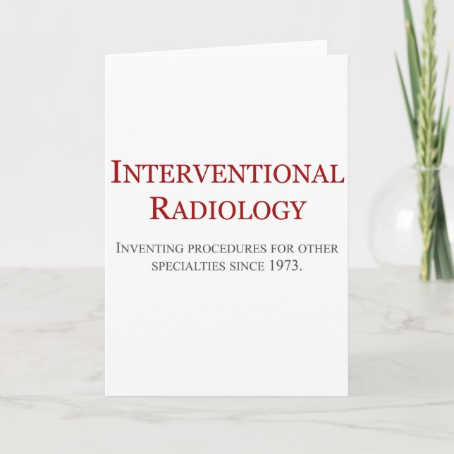 Tarjeta Radiología de Interventional (Anverso)