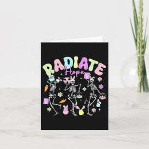 Tarjeta Radiología de Pascua Terapia Skeleton Dancing Radi