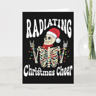 Tarjeta Radiología irradiando alegría navideña técnico rad