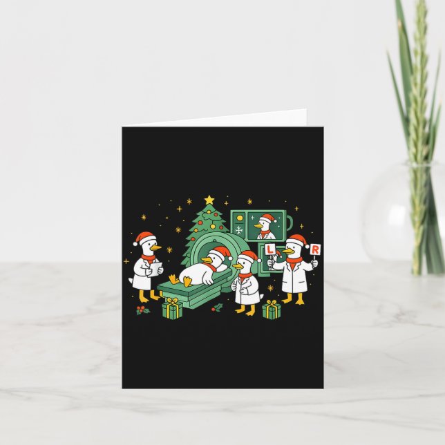 Tarjeta Radiology Funny Goose Ct Scan Christmas Xray Nurse (Anverso)