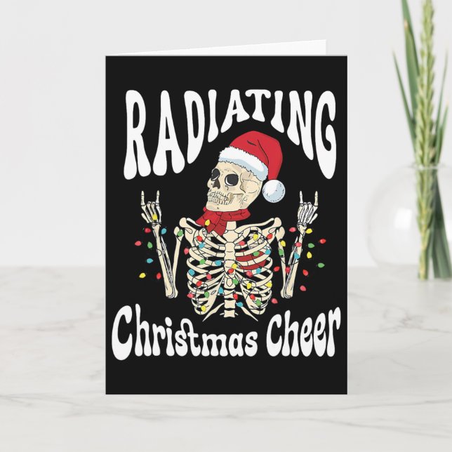 Tarjeta Radiology Radiating Christmas Cheer X-ray Rad Tech (Anverso)