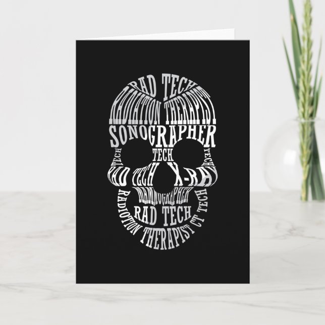 Tarjeta Radiology Tech Rad Tech Skull Technologist Xray (Anverso)