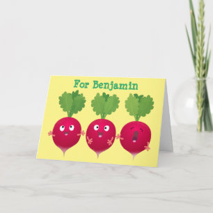 Tarjeta Radios cortos cantando verduras personalizados del